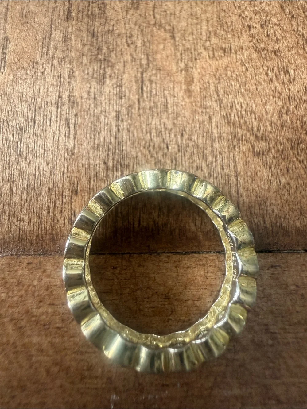 TJ Maxx Elegant Clear Crystal Eternity Band Gold Tone Size 5